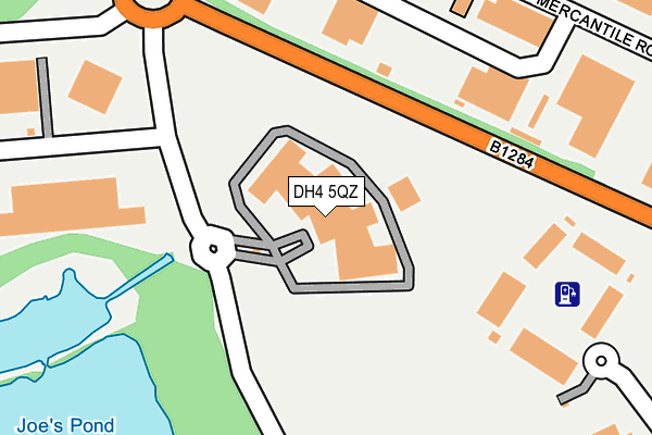 DH4 5QZ map - OS OpenMap – Local (Ordnance Survey)