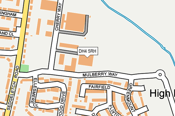 DH4 5RH map - OS OpenMap – Local (Ordnance Survey)