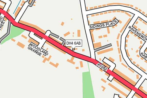 DH4 6AB map - OS OpenMap – Local (Ordnance Survey)