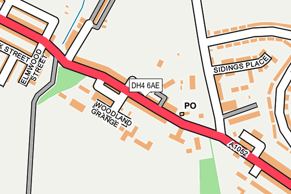 DH4 6AE map - OS OpenMap – Local (Ordnance Survey)
