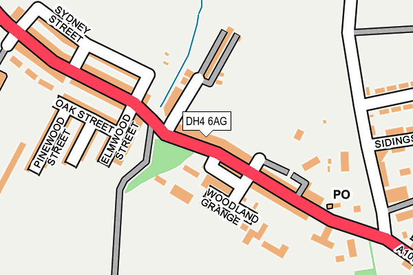 DH4 6AG map - OS OpenMap – Local (Ordnance Survey)