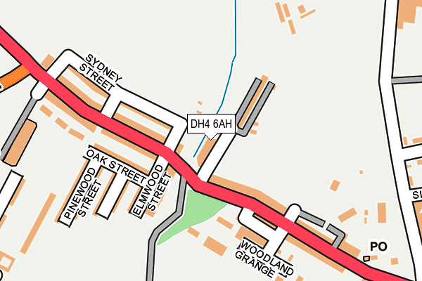 DH4 6AH map - OS OpenMap – Local (Ordnance Survey)