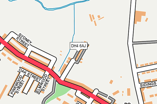 DH4 6AJ map - OS OpenMap – Local (Ordnance Survey)