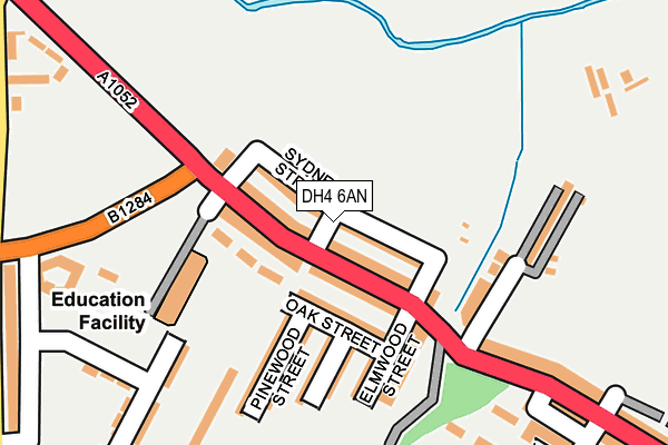 DH4 6AN map - OS OpenMap – Local (Ordnance Survey)