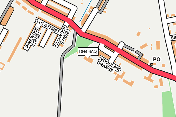 DH4 6AQ map - OS OpenMap – Local (Ordnance Survey)