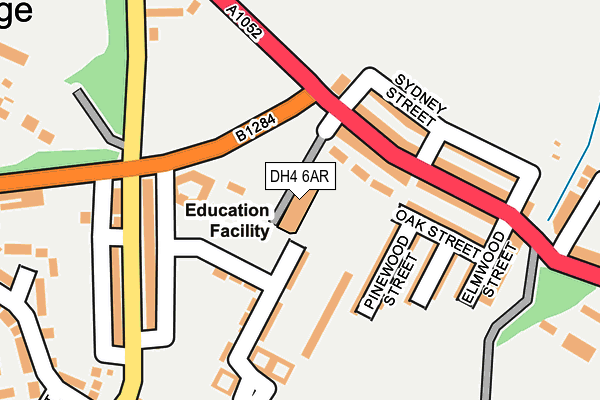 DH4 6AR map - OS OpenMap – Local (Ordnance Survey)