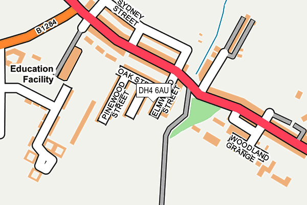 DH4 6AU map - OS OpenMap – Local (Ordnance Survey)