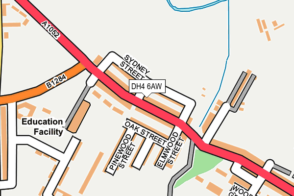 DH4 6AW map - OS OpenMap – Local (Ordnance Survey)