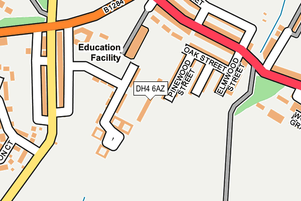 DH4 6AZ map - OS OpenMap – Local (Ordnance Survey)