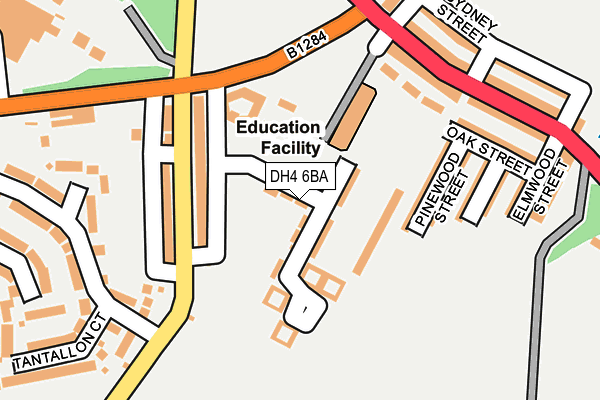 DH4 6BA map - OS OpenMap – Local (Ordnance Survey)