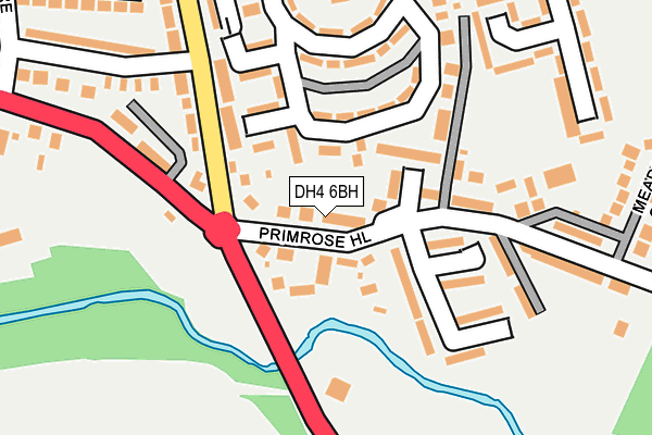 DH4 6BH map - OS OpenMap – Local (Ordnance Survey)