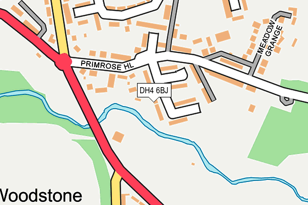 DH4 6BJ map - OS OpenMap – Local (Ordnance Survey)