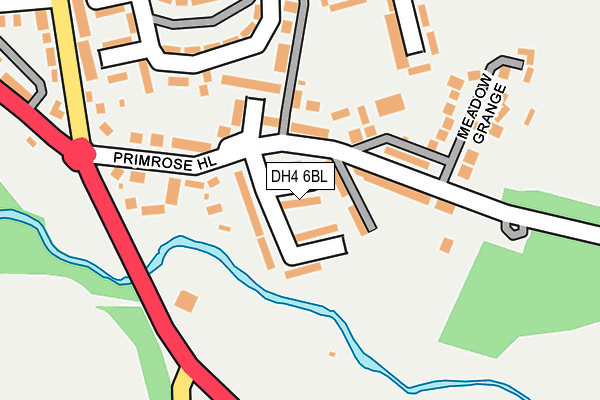 DH4 6BL map - OS OpenMap – Local (Ordnance Survey)