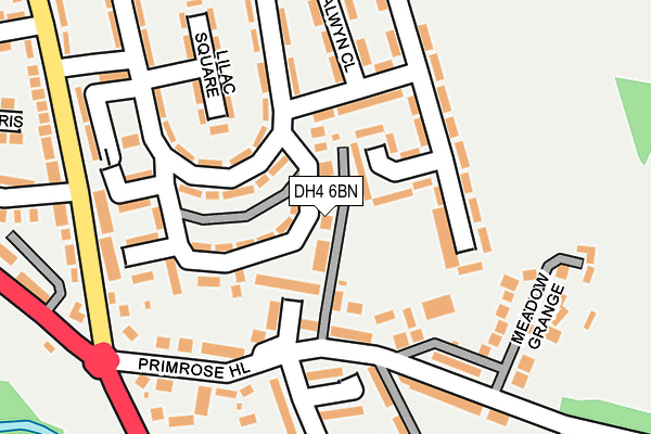 DH4 6BN map - OS OpenMap – Local (Ordnance Survey)