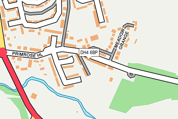 DH4 6BP map - OS OpenMap – Local (Ordnance Survey)