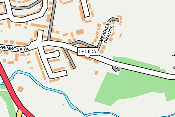 DH4 6DA map - OS OpenMap – Local (Ordnance Survey)