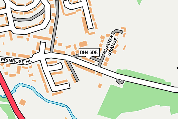 DH4 6DB map - OS OpenMap – Local (Ordnance Survey)