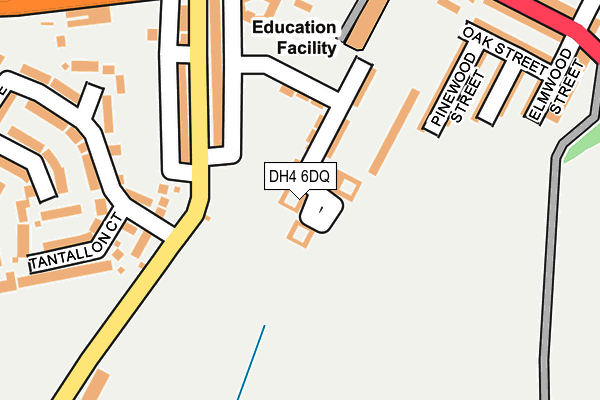 DH4 6DQ map - OS OpenMap – Local (Ordnance Survey)