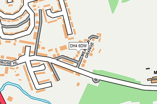 DH4 6DW map - OS OpenMap – Local (Ordnance Survey)