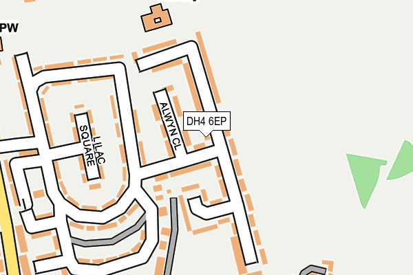 DH4 6EP map - OS OpenMap – Local (Ordnance Survey)