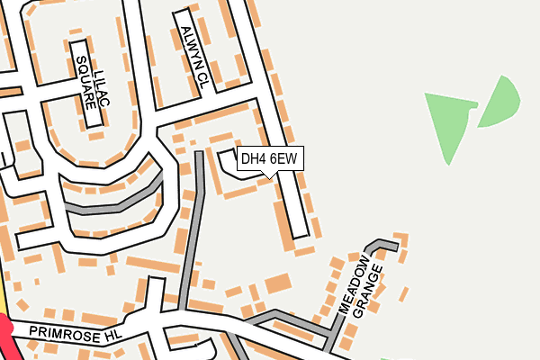 DH4 6EW map - OS OpenMap – Local (Ordnance Survey)