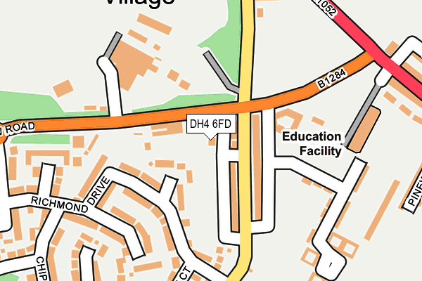 DH4 6FD map - OS OpenMap – Local (Ordnance Survey)