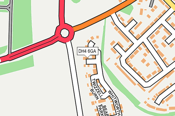 DH4 6GA map - OS OpenMap – Local (Ordnance Survey)