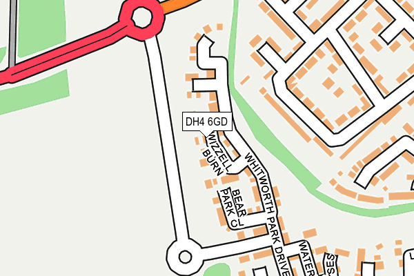 DH4 6GD map - OS OpenMap – Local (Ordnance Survey)