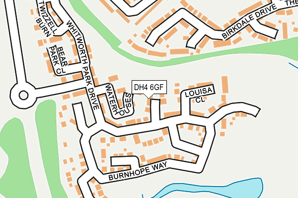 DH4 6GF map - OS OpenMap – Local (Ordnance Survey)