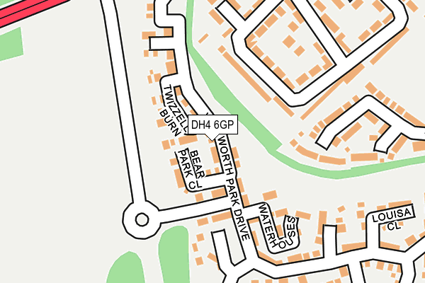 DH4 6GP map - OS OpenMap – Local (Ordnance Survey)