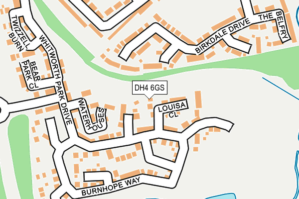 DH4 6GS map - OS OpenMap – Local (Ordnance Survey)