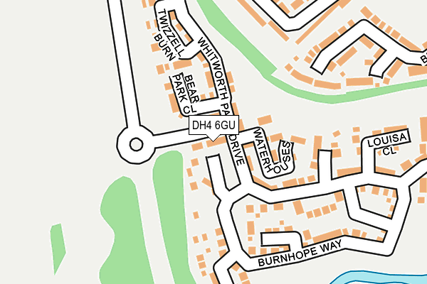 DH4 6GU map - OS OpenMap – Local (Ordnance Survey)