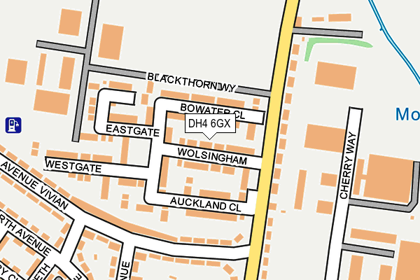 DH4 6GX map - OS OpenMap – Local (Ordnance Survey)