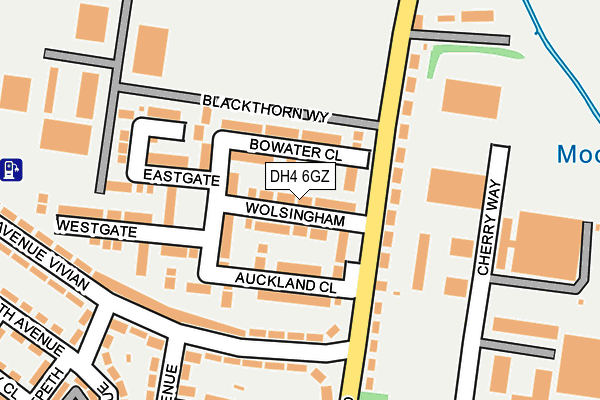 DH4 6GZ map - OS OpenMap – Local (Ordnance Survey)