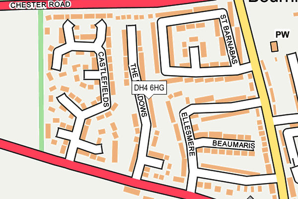 DH4 6HG map - OS OpenMap – Local (Ordnance Survey)