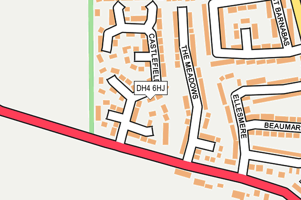 DH4 6HJ map - OS OpenMap – Local (Ordnance Survey)