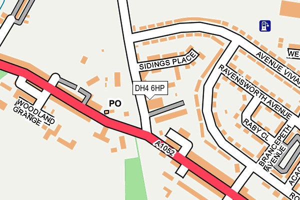 DH4 6HP map - OS OpenMap – Local (Ordnance Survey)