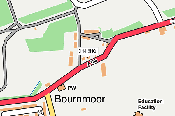 DH4 6HQ map - OS OpenMap – Local (Ordnance Survey)