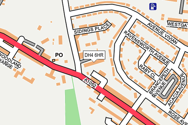 DH4 6HR map - OS OpenMap – Local (Ordnance Survey)