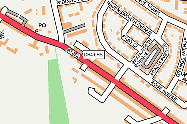 DH4 6HS map - OS OpenMap – Local (Ordnance Survey)
