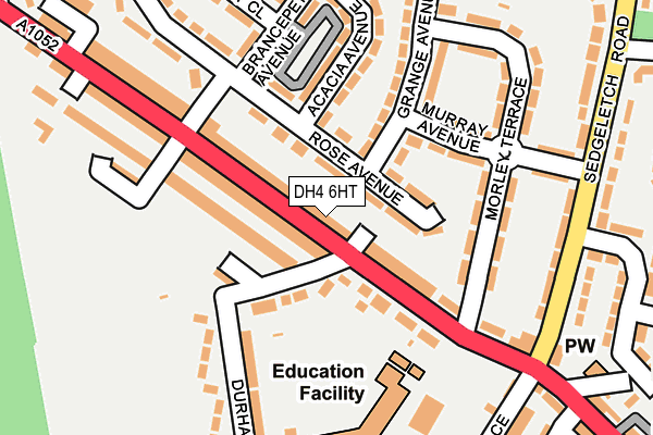 DH4 6HT map - OS OpenMap – Local (Ordnance Survey)