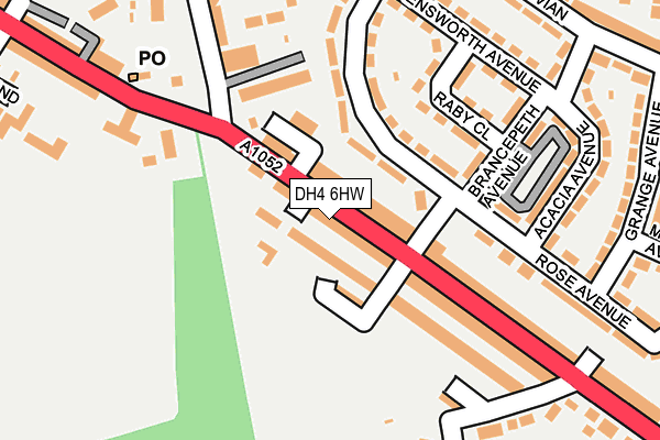 DH4 6HW map - OS OpenMap – Local (Ordnance Survey)