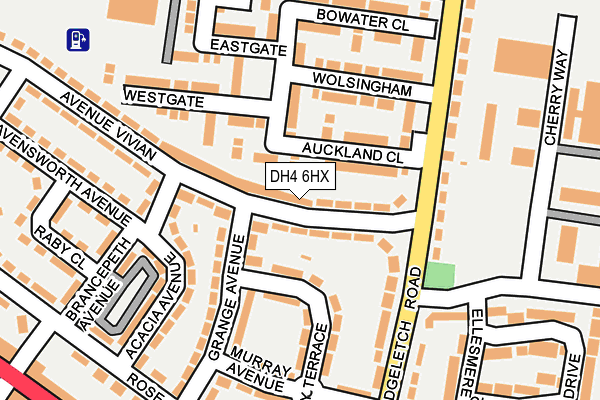 DH4 6HX map - OS OpenMap – Local (Ordnance Survey)