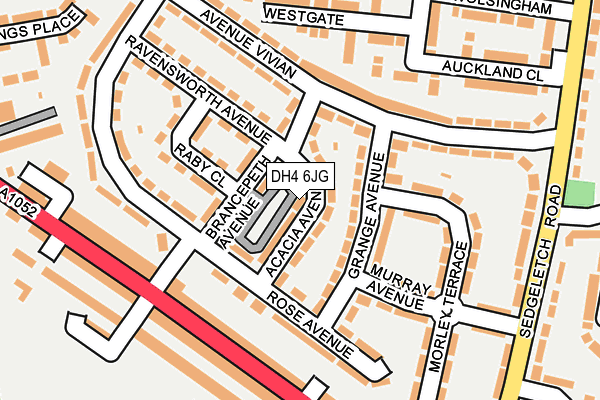 DH4 6JG map - OS OpenMap – Local (Ordnance Survey)
