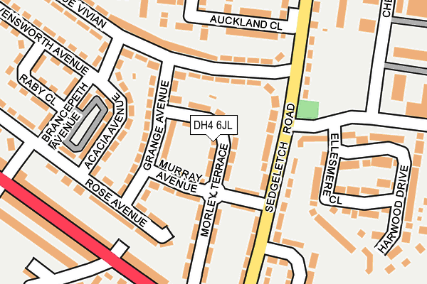 DH4 6JL map - OS OpenMap – Local (Ordnance Survey)