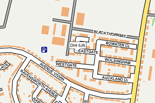 DH4 6JN map - OS OpenMap – Local (Ordnance Survey)