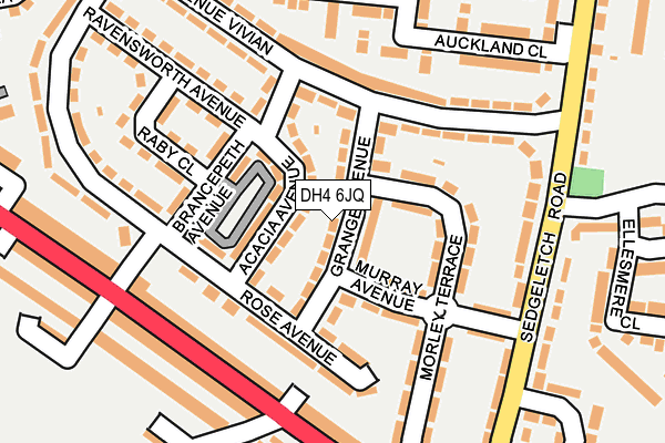 DH4 6JQ map - OS OpenMap – Local (Ordnance Survey)