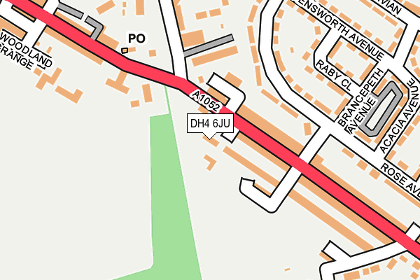 DH4 6JU map - OS OpenMap – Local (Ordnance Survey)