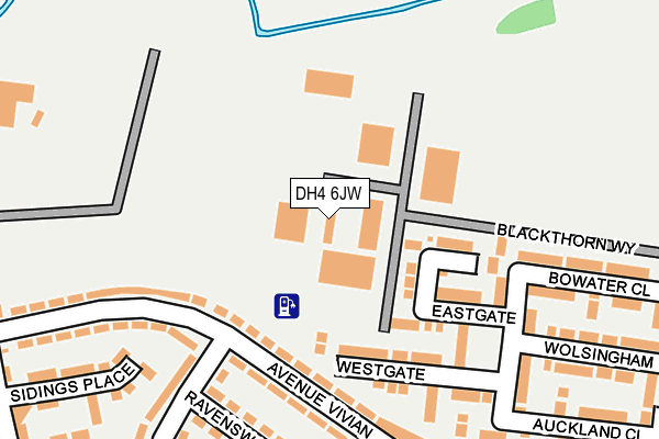 DH4 6JW map - OS OpenMap – Local (Ordnance Survey)