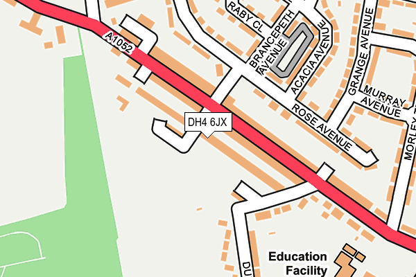 DH4 6JX map - OS OpenMap – Local (Ordnance Survey)